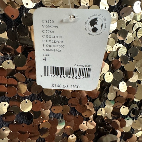 FREE PEOPLE GOLD SEQUIN SKIRT - Picture 11 of 13